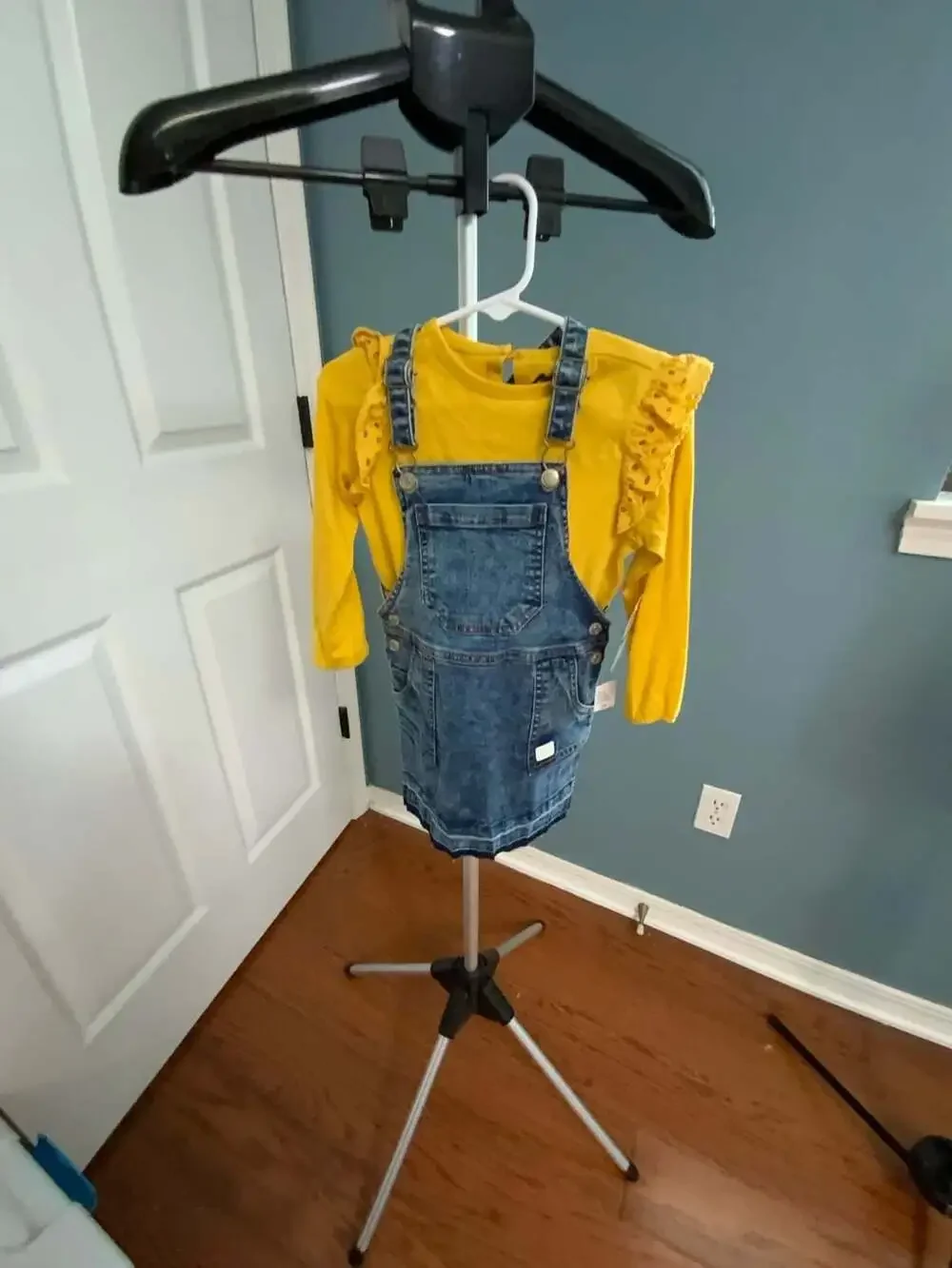 7 For All Mankind Denim Overall Skirt Set Size 2T Yellow